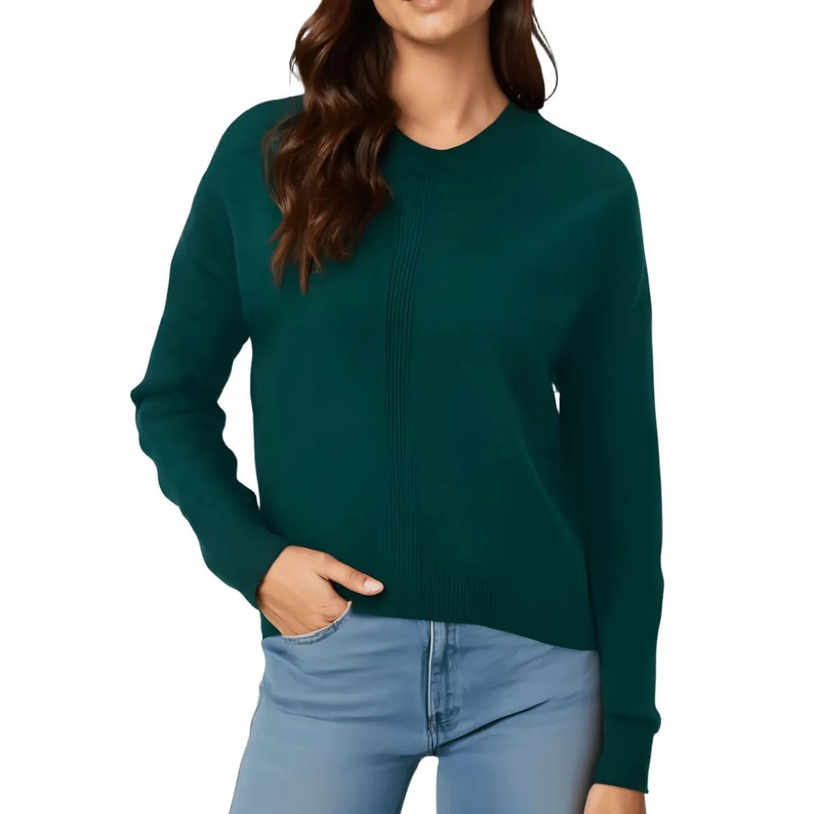 Ribbed Crewneck Crewneck Sweater