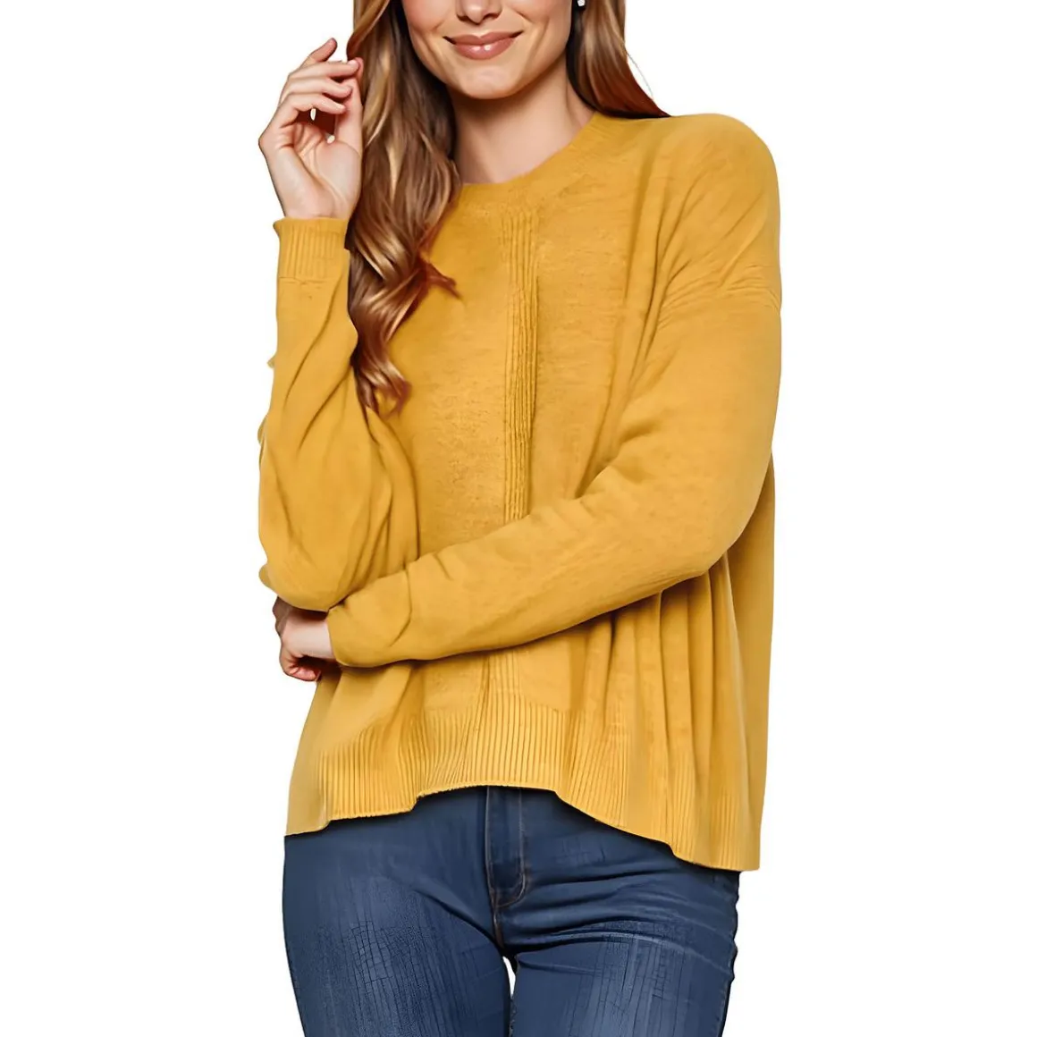 Ribbed Crewneck Crewneck Sweater