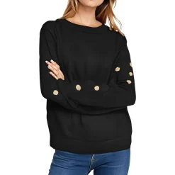 Ribbed Crewneck Pullover Sweater