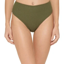 Ribbed High-Waist Swim Bottom Separates
