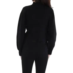 Ribbed Knit Mock Turtleneck Sweater