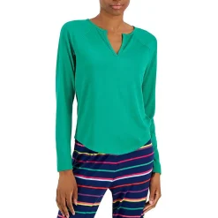 Ribbed Knit Nightwear Sleep Shirt