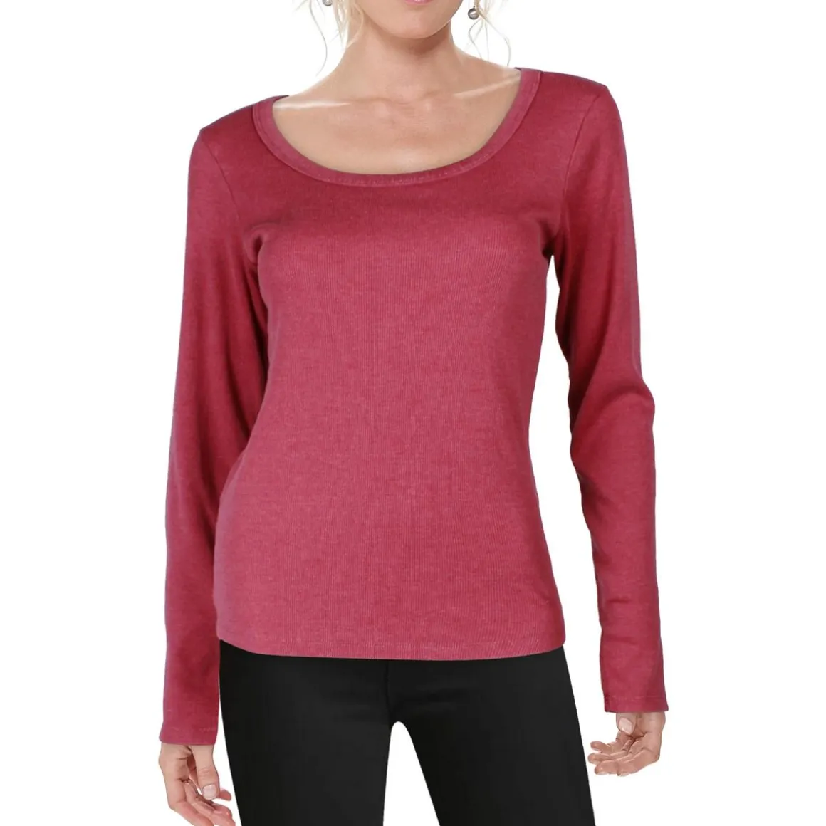 Ribbed Knit Pullover Top