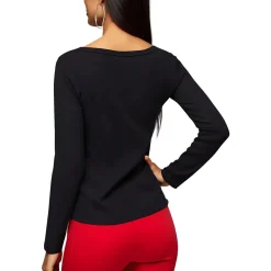 Ribbed Knit Pullover Top