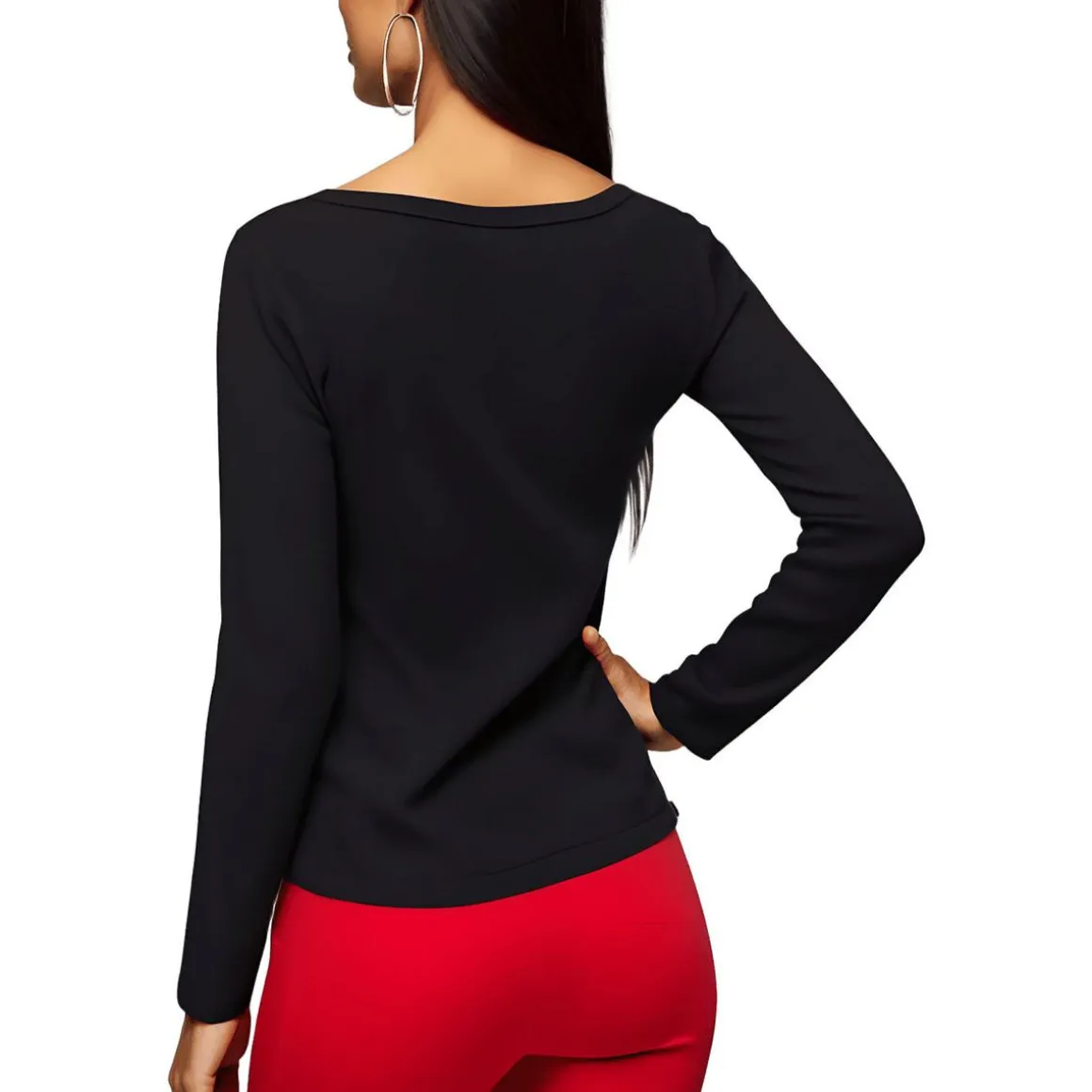 Ribbed Knit Pullover Top