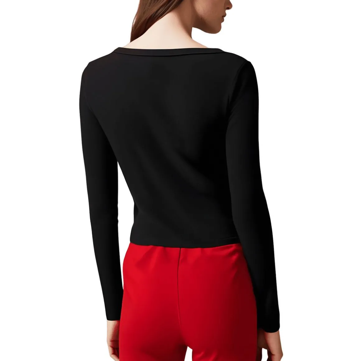 Ribbed Knit Pullover Top