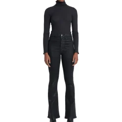 Ribbed Modal Turtleneck Top
