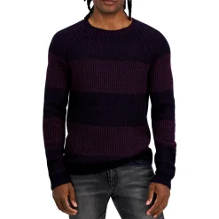Ribbed Pullover Crewneck Sweater
