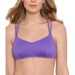 Ribbed Removable Padding Bikini Swim top