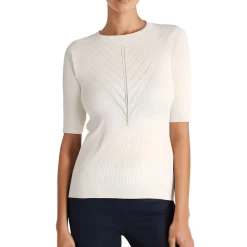 Ribbed Ribbed Knit Crewneck Sweater