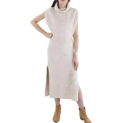 Ribbed Ribbed Knit Sweaterdress