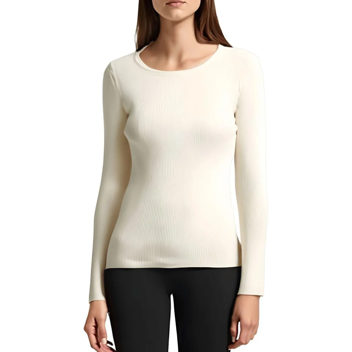 Ribbed Scoop Neck Pullover Sweater