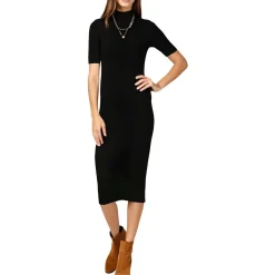 Ribbed Tencel Sheath Dress