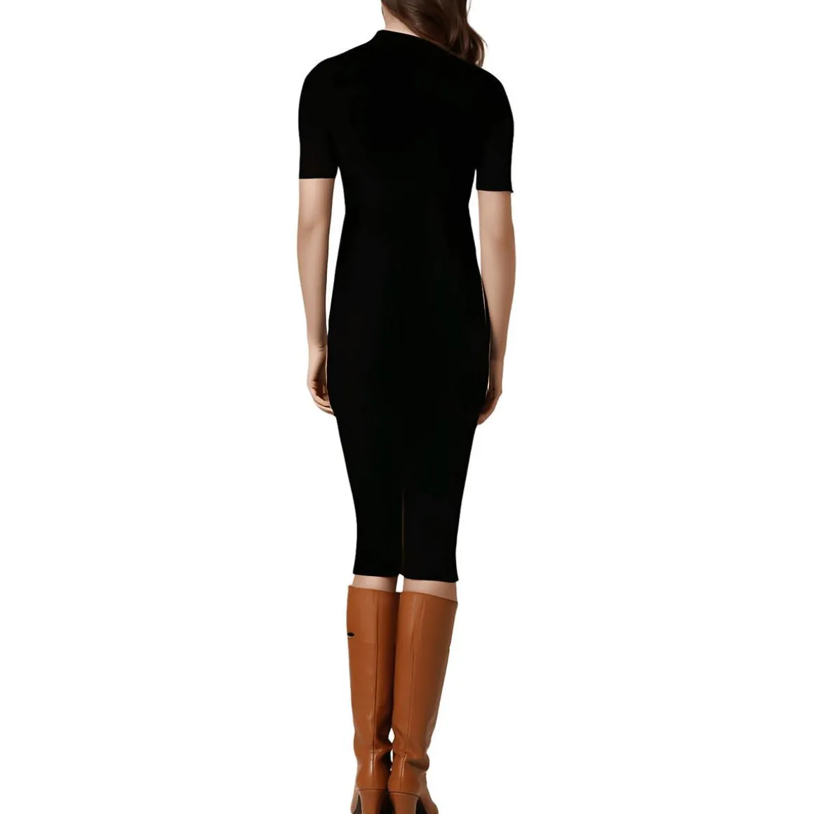Ribbed Tencel Sheath Dress