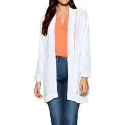 Ribbed Trim Cardigan Sweater