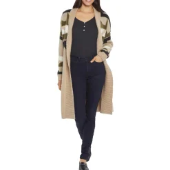 Ribbed Trim Cardigan Sweater