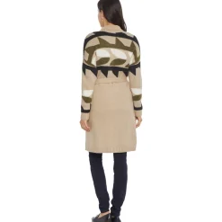 Ribbed Trim Cardigan Sweater