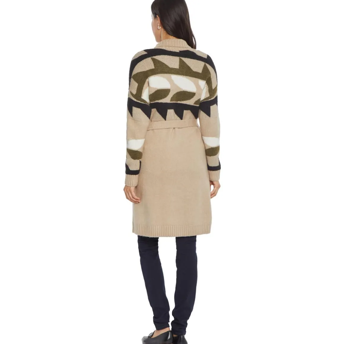 Ribbed Trim Cardigan Sweater