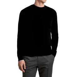 Ribbed Trim Mock Turtleneck Sweater