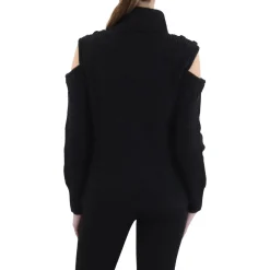 Ribbed Trim Cable Knit Pullover Sweater