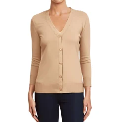 Ribbed Trim Knit Cardigan Sweater