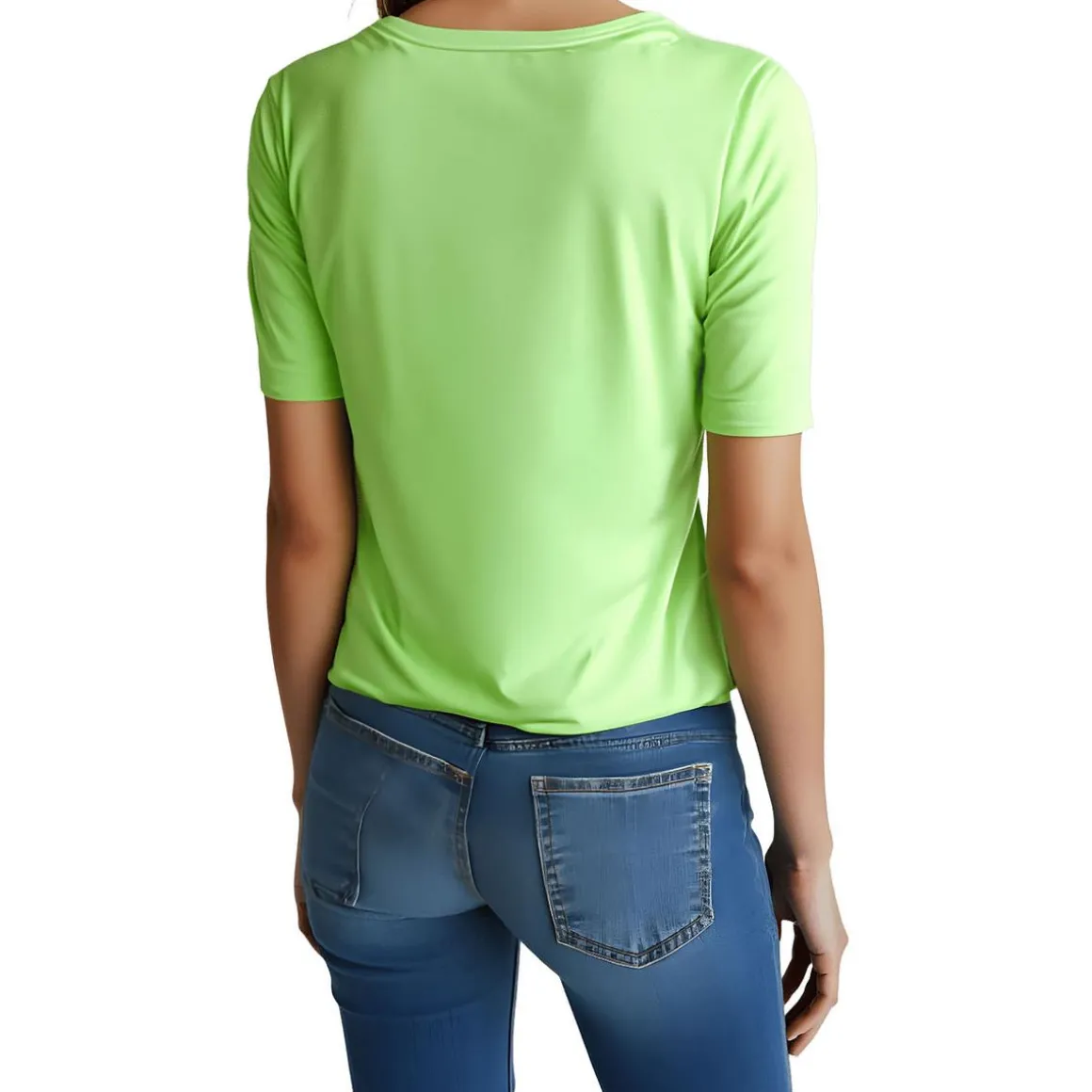 Ribbed Trim Knit Crewneck Sweater