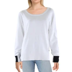 Ribbed Trim Knit Pullover Sweater