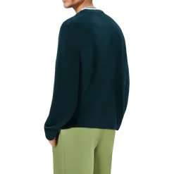 Ribbed Trim Knit Pullover Sweater