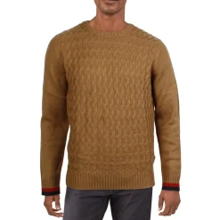 Ribbed Trim Knit Pullover Sweater