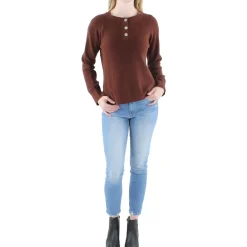 Ribbed Trim Knit Pullover Sweater