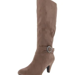 RIMA Zipper Suede Knee-High Boots