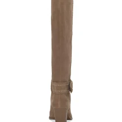RISVIN Stretch Leather Knee-High Boots