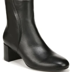 River Block Heel Almond Toe Ankle Boots