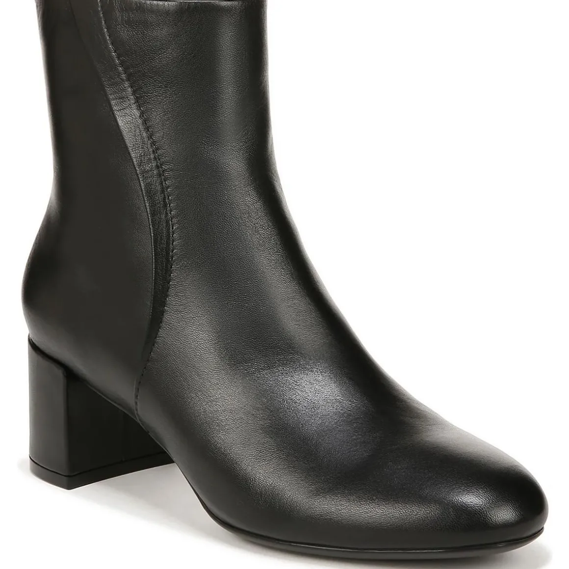 River Block Heel Almond Toe Ankle Boots