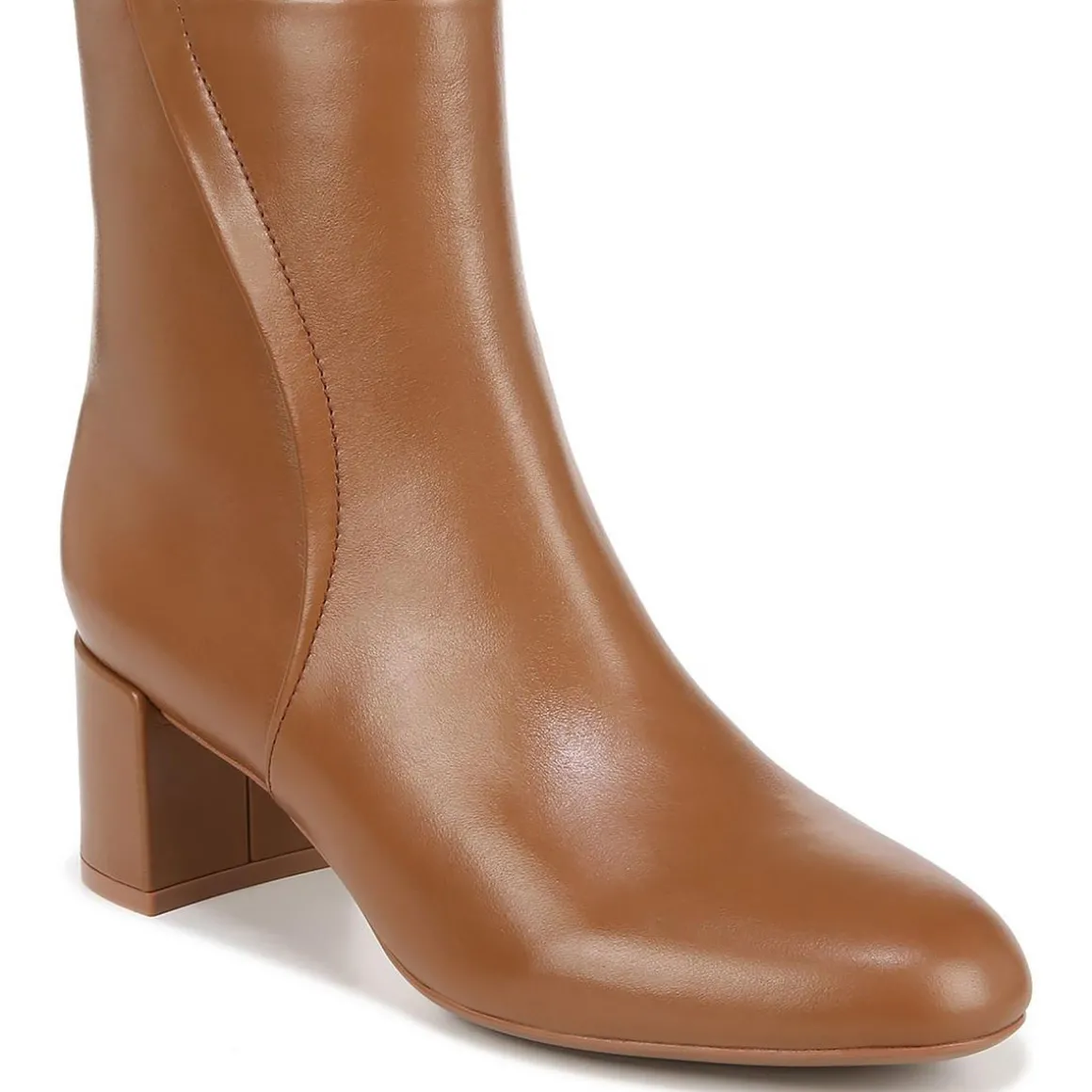 River Block Heel Almond Toe Ankle Boots