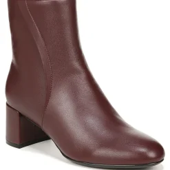 River Block Heel Almond Toe Ankle Boots