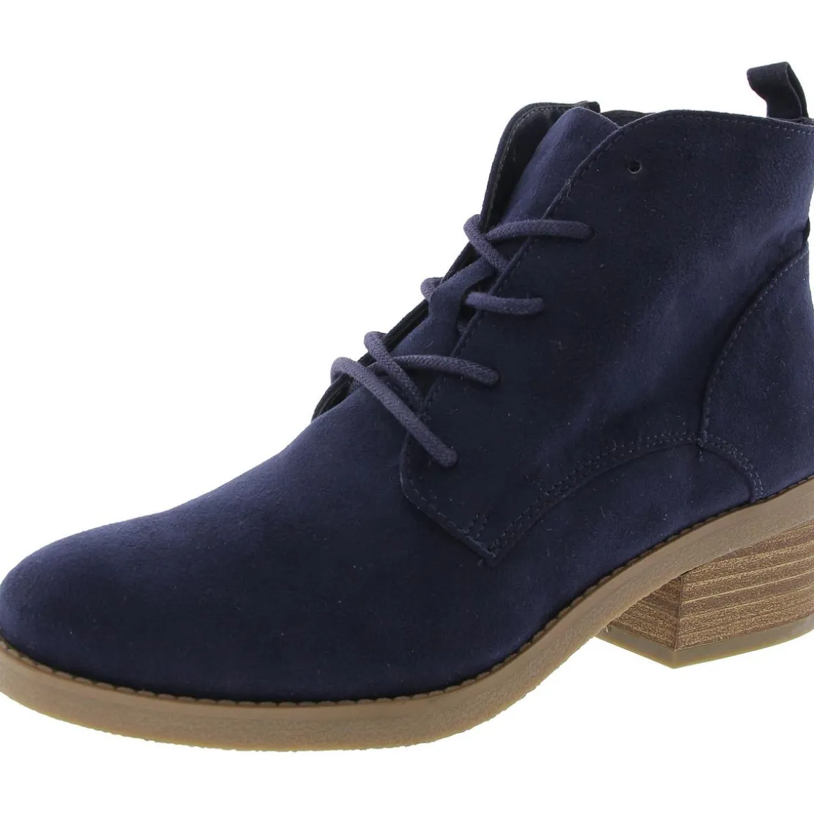 Rizio Faux Suede Lace Up Booties