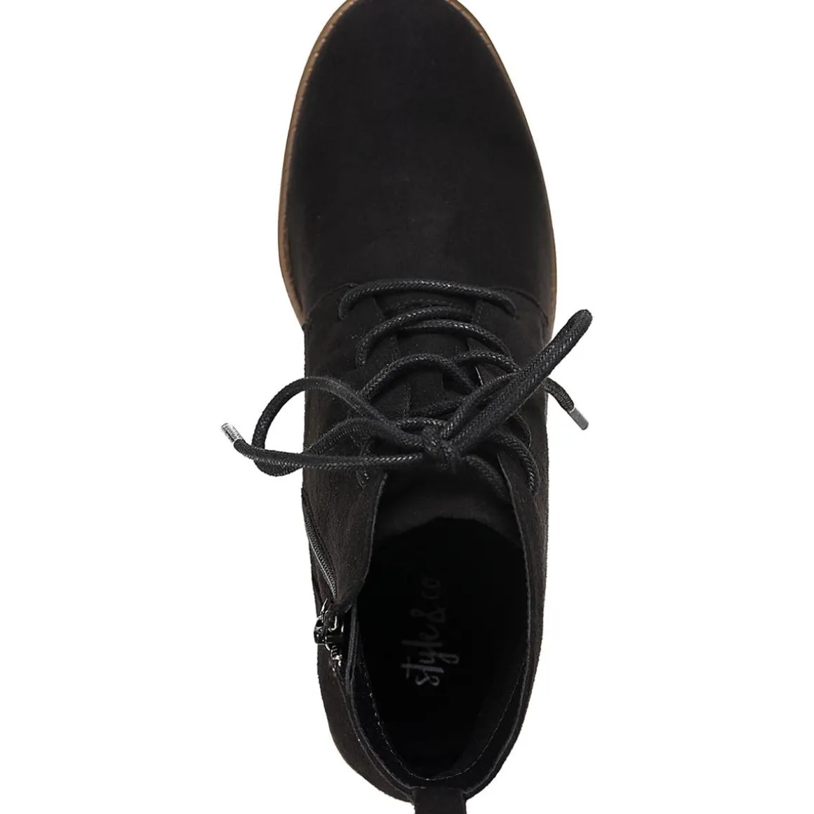 Rizio Faux Suede Lace Up Booties