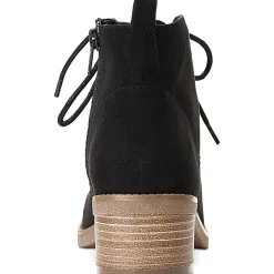Rizio Faux Suede Lace Up Booties