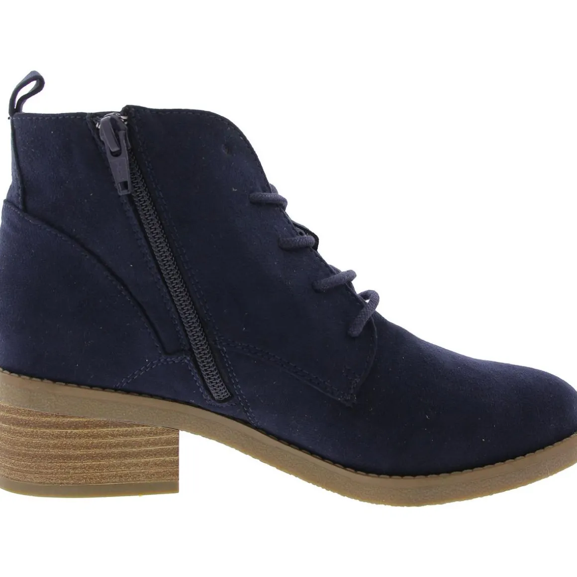 Rizio Faux Suede Lace Up Booties