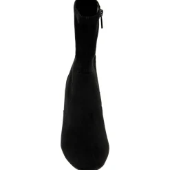 Road Stretch Faux Suede Block Heel Ankle Boots