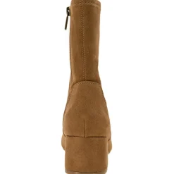 Road Stretch Faux Suede Block Heel Ankle Boots
