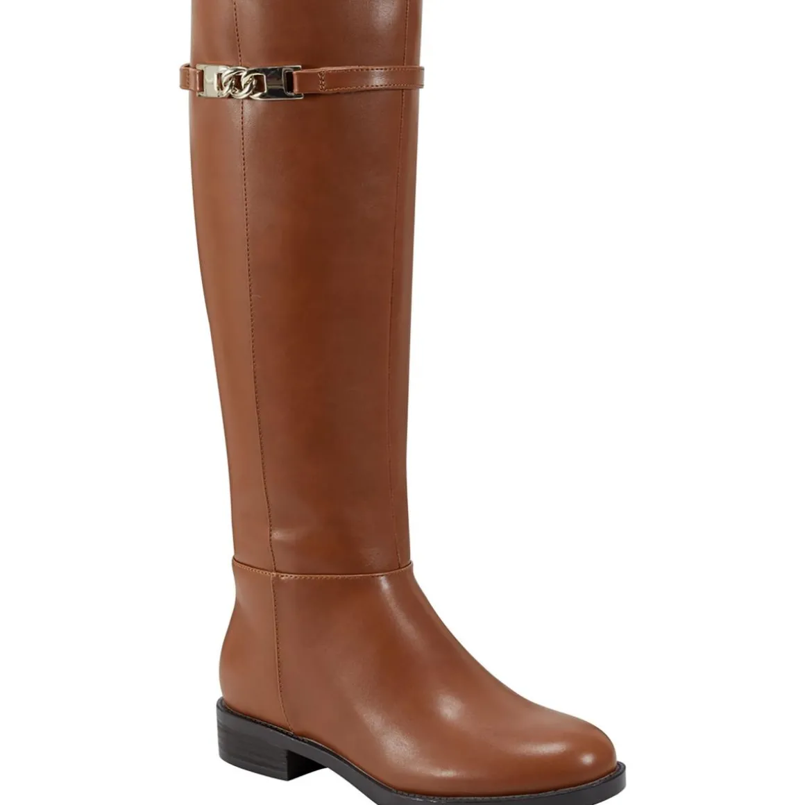 Romi Faux Leather Round Toe Knee-High Boots