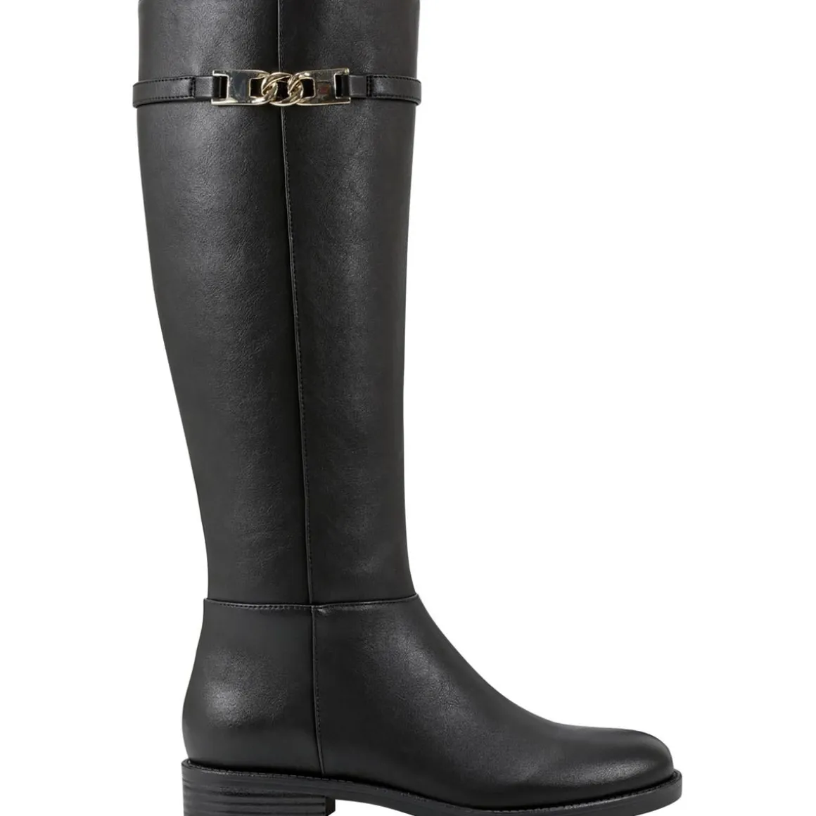 Romi Faux Leather Round Toe Knee-High Boots
