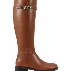 Romi Faux Leather Round Toe Knee-High Boots