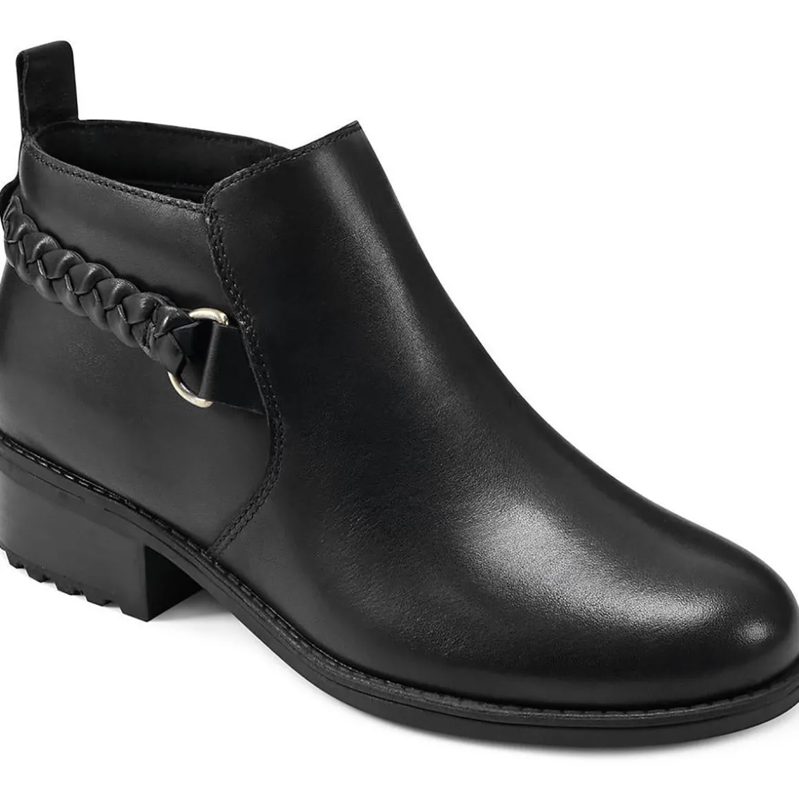 Roslyn Leather Braided Booties