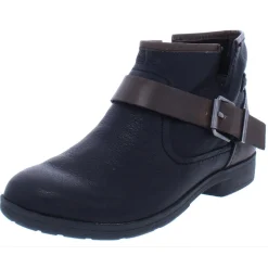 Rough Leather Ankle Booties