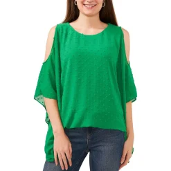 Round Neck Dressy Cold Shoulder