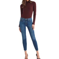 Roxanne Ankle Asymmetric Denim Skinny Jeans