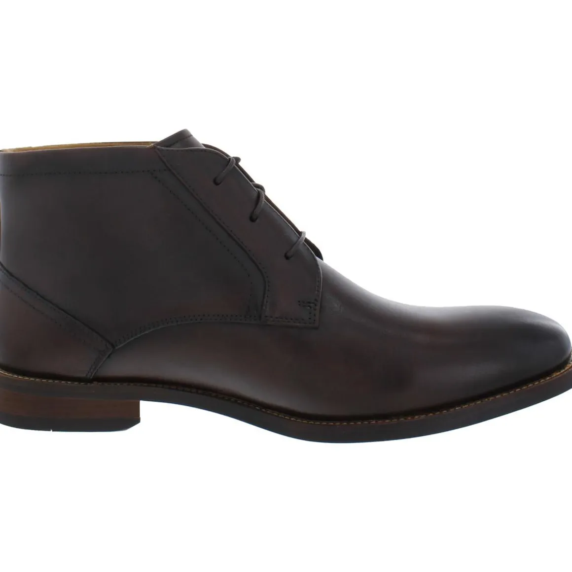 Rucci Leather Block Heel Chukka Boots
